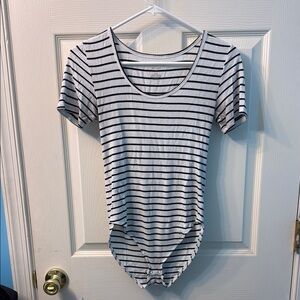 Striped Black and White Women's bodysuit